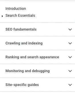 Google Search Essentials (formerly Webmaster Guidelines).